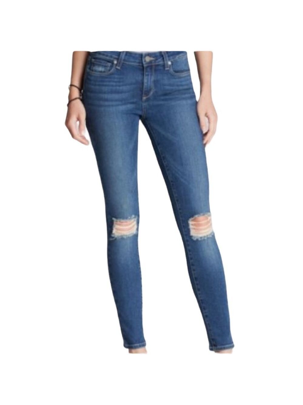 PAIGE Verdugo Ankle Distressed Knee Jeans Size 27